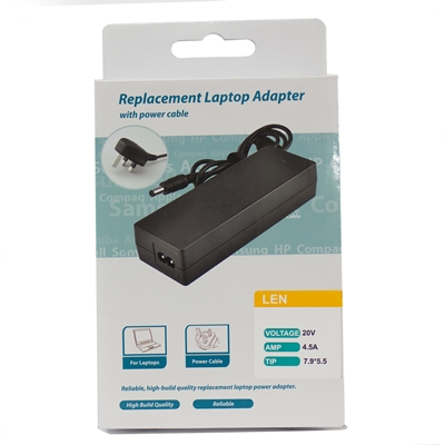 SUMVISION Lenovo Compatible Laptop AC Charger Adapter, 20V / 4.5A / 90W with 7.9mm x 5.5mm Barrel Tip & UK Plug