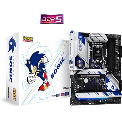 ASRock Z790 PG SONIC Motherboard, Intel Socket 1700, ATX, DDR5, 1x USB 3.2 Gen2x2 Type-C, 1x PCIe 5.0 x16, 1x PCIe 4.0 x16, 1x PCIe 3.0 x1, 1x M.2 Key-E for WiFi, Killer 2.5G LAN