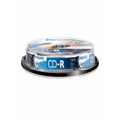 Philips CD-R Recordable 52X 10PK Spindle