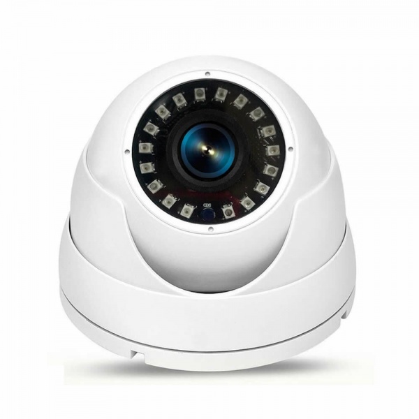 2.4MP Dome CCTV Security Camera 1080P HD BNC 4-in-1 HD TVI/CVI/AHD Indoor/Outdoor Weather Proof IP66 White