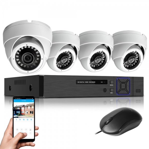 NANO BOX HD 1080P CCTV System 4 Dome Cameras Surveillance Kit