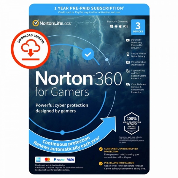 Norton 360 Anti-Virus With VPN & Game Optimiser