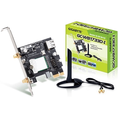 Gigabyte GC-WB1733D-I Wireless AC1750 Bluetooth 5.0 Dual Band PCI-Express WiFi Card