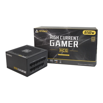 ANTEC HCG Gold 650W PSU, 120mm FDB Whisper-Quiet Fan, 80 PLUS Gold, Fully Modular, UK Plug, 100% Japanese Heavy-Duty Capacitors, Continuous Power with Stable Output