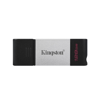 Kingston DataTraveler 80 128 GB USB 3.2 USB-C Metal Grey / Black USB Flash Drive