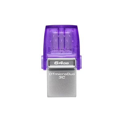 Kingston DataTraveler DTDUO3CG3/128 GB 64 GB MicroDuo USB OTG Flash Drive, 3C, USB-C and Type A