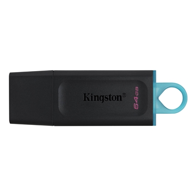 Kingston DataTraveler Exodia 64 GB USB 3.2 Blk/Cyan USB Flash Drive
