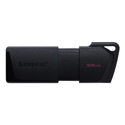 Kingston DataTraveler ExodiaM DTXM/32 GB USB Flash Drive, 32 GB, USB 3.2, Black, Moving Cap Design