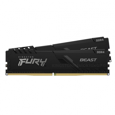 Kingston Fury Beast KF426C16BBK2/64 System Memory 64GB, 2666MHz, (2 x 32Gb), DDR4, CL16, DIMM, Black