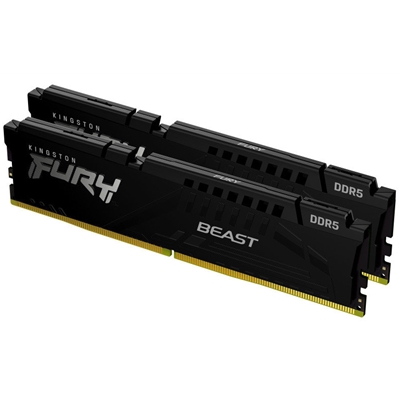 Kingston FURY Beast KF548C38BBK2-32 Gaming System Memory, DDR5, 4800MHz, 2 x 16Gb, Black Heatsink, 288 Pin, 1.1v, CL38