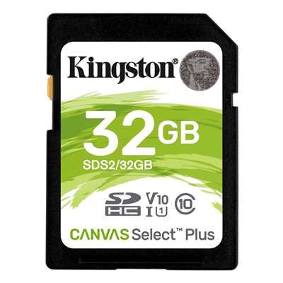 Kingston Canvas Select Plus V30 32GB SD Class 10 UHS-I U3 Flash Card