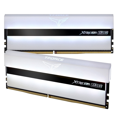 Team T-Force XTREEM ARGB 16GB White Heatsink with ARGB LEDs (2 x 8GB) DDR4 3200MHz DIMM System Memory