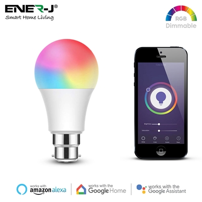 ENER-J Smart RGB/White LED Spotlight Bulb, 9W, A60 Fitting, Wireless