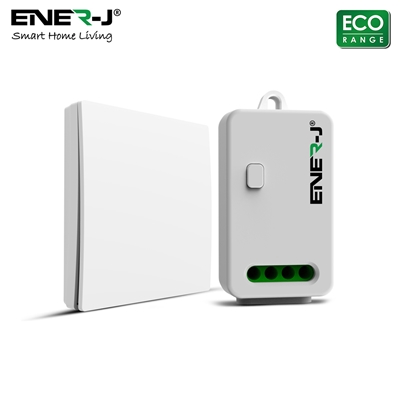 Ener-J 1 Gang Wireless Dimmable Kinetic Switch with WiFi Receiver Bundle Kit