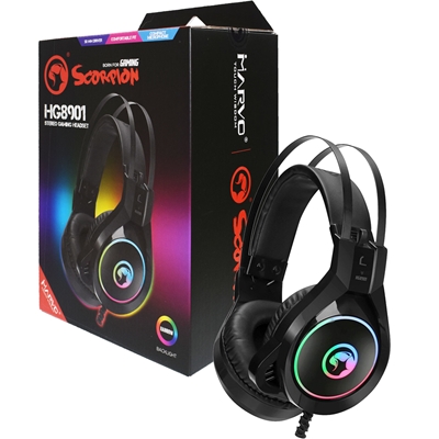 Marvo Scorpion HG8901 Gaming Headset, Stereo Sound, RGB, LED, Omnidirectional Microphone
