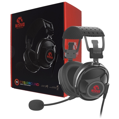 Marvo Scorpion PRO HG9053 Gaming Headset, 7.1 Virtual Surround Sound, Detachable Omnidirectional Microphone