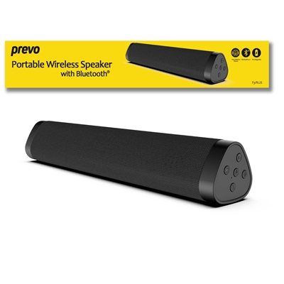 Prevo F3 PLUS Media Wireless TWS Rechargeable Speaker with Bluetooth, SD card compatibility up to 32GB, FM Radio, Hands-Free Calling, Black