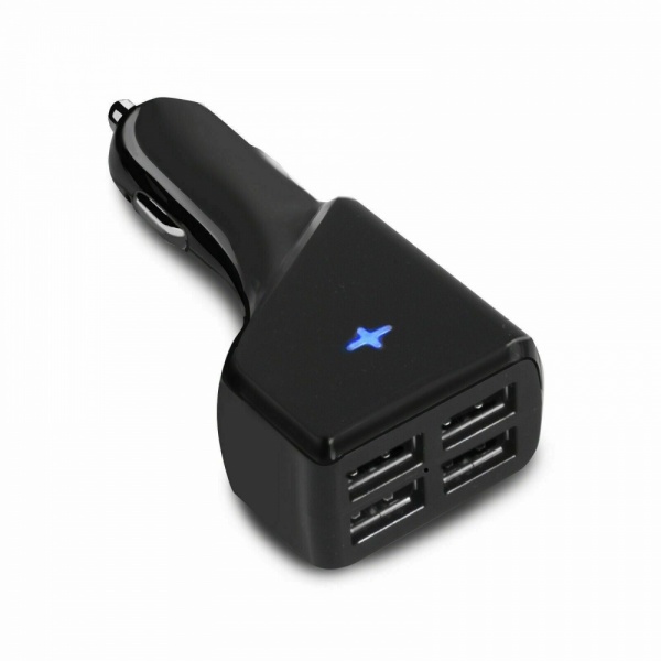 Sumvision 4 Port USB Device In-Car Charger 5V 24W Black
