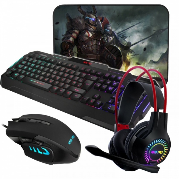 SUMVISION Gaming Combo Chaos 4-in-1 Pack Keyboard, Headset, Mouse Set For PC , Laptop