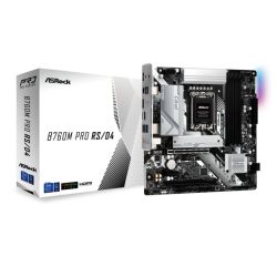 Asrock B760M PRO RS/D4, Intel B760, 1700, Micro ATX, 4 DDR4, HDMI, DP, 2.5G LAN, PCIe4, 2x M.2, RGB