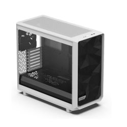 Fractal Design Meshify 2 Lite (White TG) Gaming Case w/ Light Clear Glass Window, E-ATX, Angular Mesh Front, 3 Fans