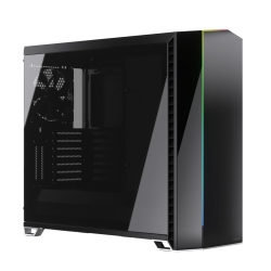 Fractal Design Vector RS (Blackout Dark TG) Gaming Case w/ Dark Tint Glass Windows, E-ATX, ARGB Strip, 3 Fans, Changeable Top Panel, Fan Hub, USB-C