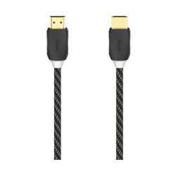 Hama High Speed HDMI Cable, 1.5 Metre, Supports 4K, Braided Jacket, Gold-plated Connectors