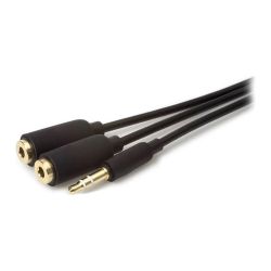 Jedel 3.5mm Jack Splitter Cable, 1x 3.5mm Stereo Plug - 2x 3.5mm Stereo Sockets
