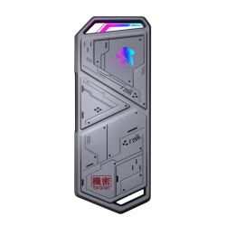 Asus ROG STRIX ARION EVA Edition M.2 NVMe SSD Caddy, USB 3.2 Gen2 Type-C, Aluminium, Thermal Pads, RGB Lighting, Hanger & USB-A Cable inc.