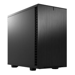 Fractal Design Define 7 Nano (Black Solid) Gaming Case, Mini ITX, 2 Fans, Sound Dampening, Ventilated PSU Shroud, USB-C, 306 mm GPU Support