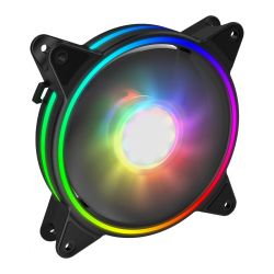 GameMax Razor Extreme 12cm PWM ARGB Dual Ring Case Fan, Hydro Bearing, 24 LEDs, Anti-Vibration, 3-pin, Up to 1200 RPM