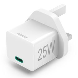 Hama 3-pin Plug USB-C Charger, Power Delivery (PD) / Qualcomm Quick Charge 2.0/3.0, 25W
