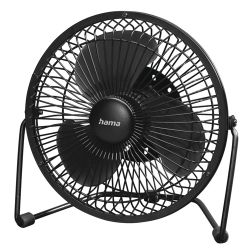 Hama Metal USB Powered 6'' Desk Fan, 360° Tilt, 2 Speed Levels