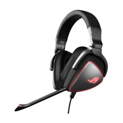 Asus ROG DELTA Origin Red LED Gaming Headset, USB-C/USB-A, Ergonomic D-shape Ear Cups
