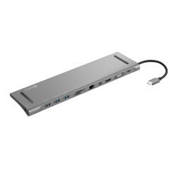 Sandberg (136-23) USB-C All-in-1 Docking Station - USB-C, 3 x USB-A, HDMI, Mini DisplayPort, VGA, 1 x RJ45, 1 x Audio, Micro SD/TF Card Slot, 87W Charging via USB-C
