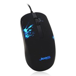 Jedel (M67) Wired Optical 7-Colour LED Gaming Mouse, 1000 DPI, USB, DPI Switch, Black