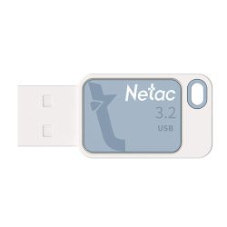 Netac 64GB USB 3.2 Memory Pen, UA31, Software Encryption, Key Ring, Sky Blue