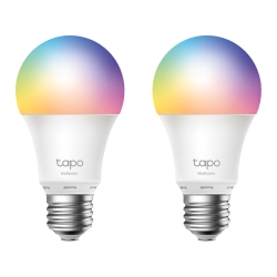 TP-LINK (TAPO L530E 2-Pack) Wi-Fi LED Smart Multicolour Light Bulb, Dimmable, App/Voice Control, Screw Fitting