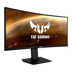 Asus 35'' TUF Gaming WQHD Ultra-wide Curved Gaming Monitor (VG35VQ), 3440 x 1440, 1ms, 2 HDMI, DP, 100Hz, 100% sRGB, VESA