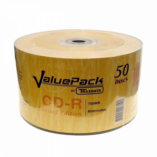 Traxdata 50 Pack CD-R 52x 700MB 80min Blank CD Discs Non Printable