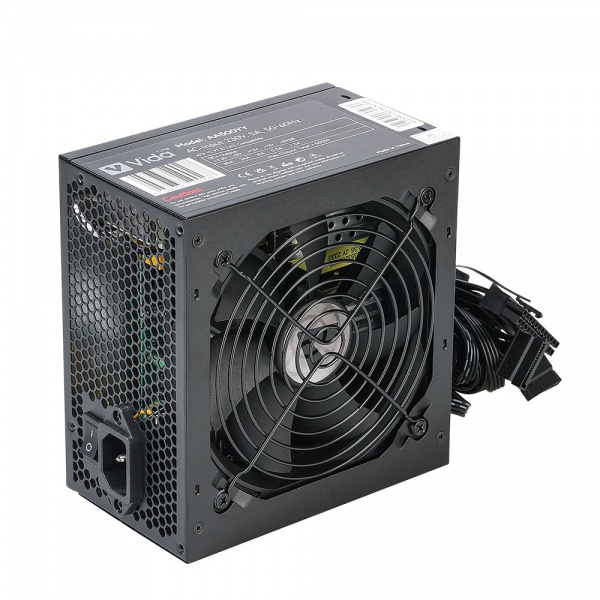 Vida Lite 500W ATX PSU, Fluid Dynamic Ultra-Quiet Fan, Flat Black Cables, Power Lead Not Included